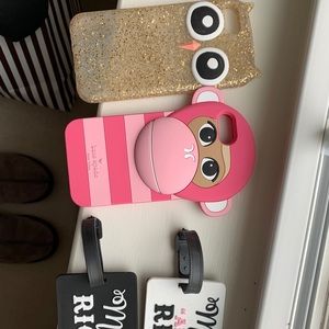 2 Kate spade iPhone 6 case plus 2 travel tags